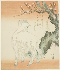 Goat beneath a Plum Tree by Totoya Hokkei