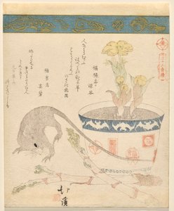 Rat and New Year by Totoya Hokkei