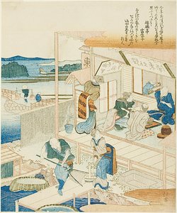 Tea House and Fishing Farm by the Grand View of Kanto by Totoya Hokkei