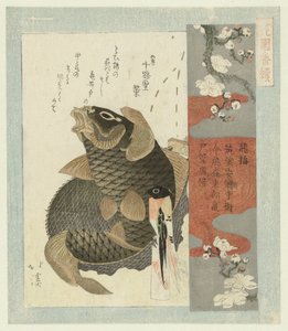 Flying Plum by Totoya Hokkei