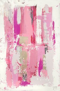 Pink Gold Abstract Strokes