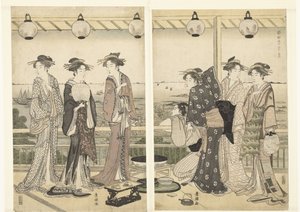 Summer Scene (The Four Seasons in the South) by Toyokuni (II) , Utagawa