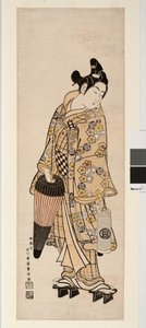The Actor Sanogawa Ichimatsu Holding a Lantern and an Umbrella