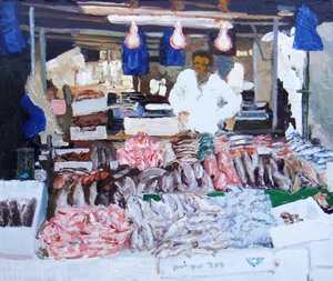 Fish stall (Ridley Road, London), 2009