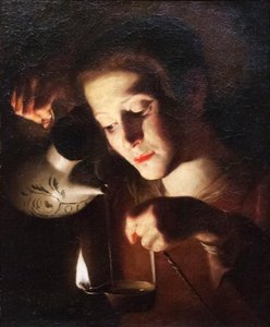 Girl with a Lantern by Trophime Bigot