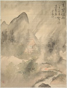 Ten Thousand Bamboos in the Mist and Rain by Tsubaki Chinzan
