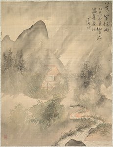 Ten Thousand Bamboos in the Mist and Rain, 1847 by Tsubaki Chinzan
