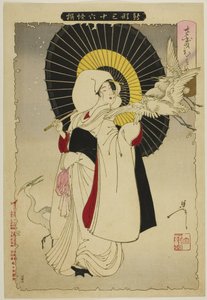 Heron Maiden from the series "New Forms of Thirty-Six Ghosts"