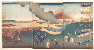 Maneuvers by Three Categories of French and English Soldiers by Tsukioka Yoshitoshi