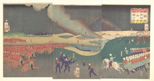 Maneuvers by Three Categories of French and English Soldiers by Tsukioka Yoshitoshi
