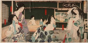 Summer: Women Bathing at the Daishōrō by Tsukioka Yoshitoshi