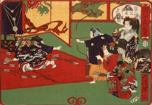 Tokugawa Ietsuga Playing at Archery by Tsukioka Yoshitoshi