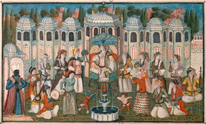 Feast for the Valide Sultana with the presence of Madame Girardin, the French ambassador by Turkish School