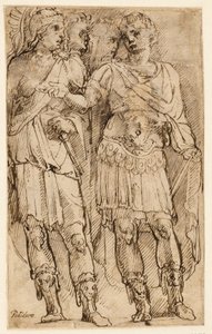 A Roman General and Three Soldiers by Ubekendt