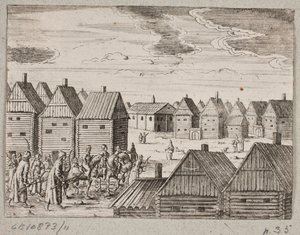 Entry into a Russian Town by Ubekendt