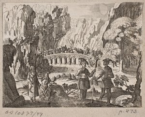 Caravan Crossing a Bridge