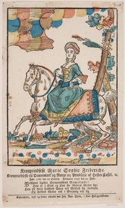 Crown Princess Marie Sophie Frederikke on Horseback by Ubekendt