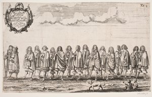 Procession on the Occasion of the Inauguration of Kiel University. Plate 3 by Ubekendt