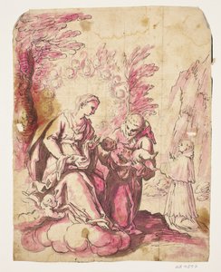 Vision of St Antony of Padua by Ubekendt Ubekendt