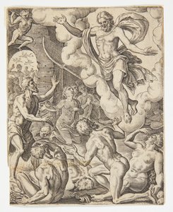 Christ in Limbo by Ubekendt efter Dirck Volckertsz. Coornhert efter Maarten van Heemskerck