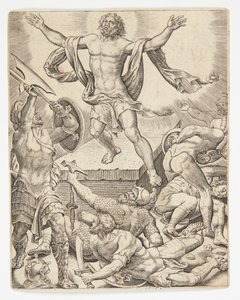 The Resurrection by Ubekendt efter Dirck Volckertsz. Coornhert efter Maarten van Heemskerck
