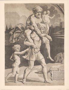 Aeneas Flees with His Family from Troy
