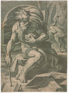Diogenes, c. 1524-1527 by Ugo da Carpi