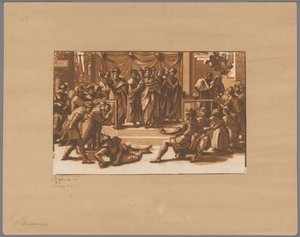 Death of Ananias by Ugo da Carpi