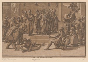 Death of Ananias by Ugo da Carpi