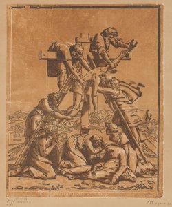 Descent from the Cross by Ugo da Carpi