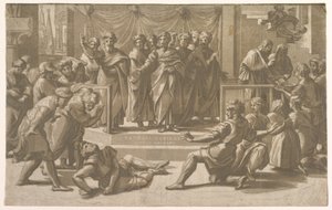 The Death of Ananias, Surrounded by Apostles