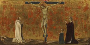 Crucified Christ with Donors by Ugolino di Nerio