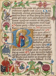 Initial B: David in Prayer by Ulrich Schreier
