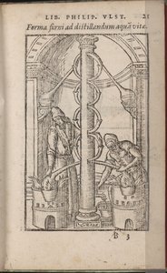 Alchemical Apparatus from: Liber de Secretis Naturae, 1556-1557 by Ulstadius