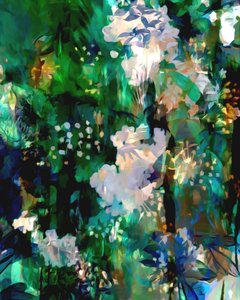 Lush Floral Abstraction by Uma Gokhale