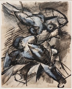 I want to see human forms in movement (Dynamic Decomposition) by Umberto Boccioni
