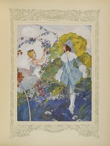 He saw a girl who was so beautiful that he decided to marry her, illustration from 