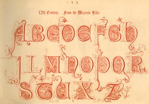 12th Century. From the Mazarin Bible by Unbekannt