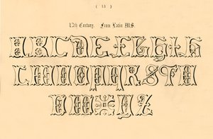 13th Century. From Latin Manuscript, 1862