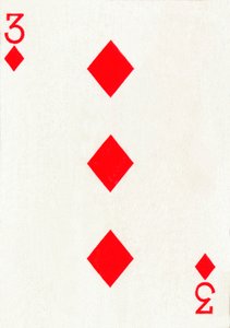 3 of Diamonds from a deck of Goodall & Son Ltd. playing cards by Unbekannt