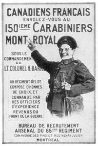 A French Canadian Army Recruitment Poster by Unbekannt