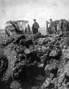 A French Battery of the 75th Has a Narrow Escape, World War I, 1915 by Unbekannt