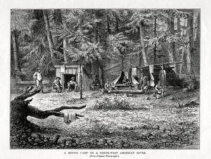 A Mining Camp on a North-West American River