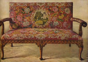 A Queen Anne Settee Upholstered in Petit Point, c1900, 1936 by Unbekannt
