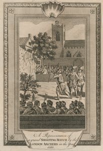 A Representation of a Grand Shooting Match by the London Archers in the Year 1583 by Unbekannt