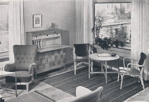 A Swedish Living-Room with Furniture Designed by Carl-Axel Acking and Made by Svenska Mobelfabrike by Unbekannt