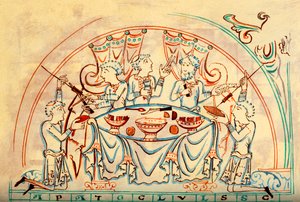 A Banquet, 11th Century, 1892 by Unbekannt