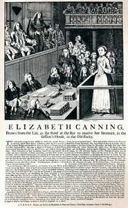 A Broadside of 1754 Reporting on the Case of Elizabeth Canning