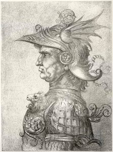 A Bust of a Warrior in Profile by Unbekannt