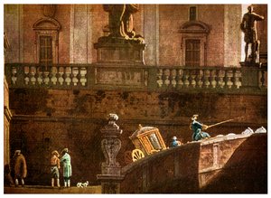 A coach in Rome, 18th century by Unbekannt